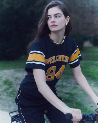 Wellness 94 Rugby Tee - Faded Black/Gold