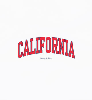 California Crewneck - White/Bright Red