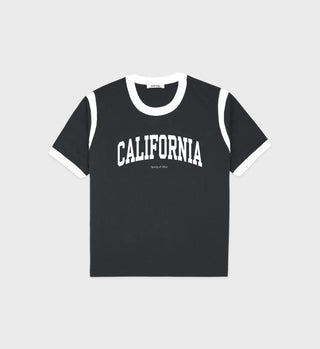 California Sports Tee - Faded Black/White