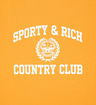 Varsity Crest Sports Tee - Faded Gold/White