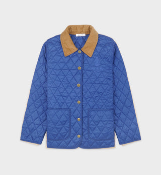 Vendome Quilted Jacket - Imperial Blue/Tan