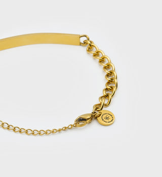 Classic Logo Curb Chain Bracelet - Gold Plated