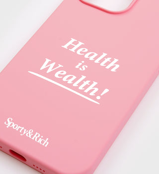 Health Is Wealth iPhone Case - Pink