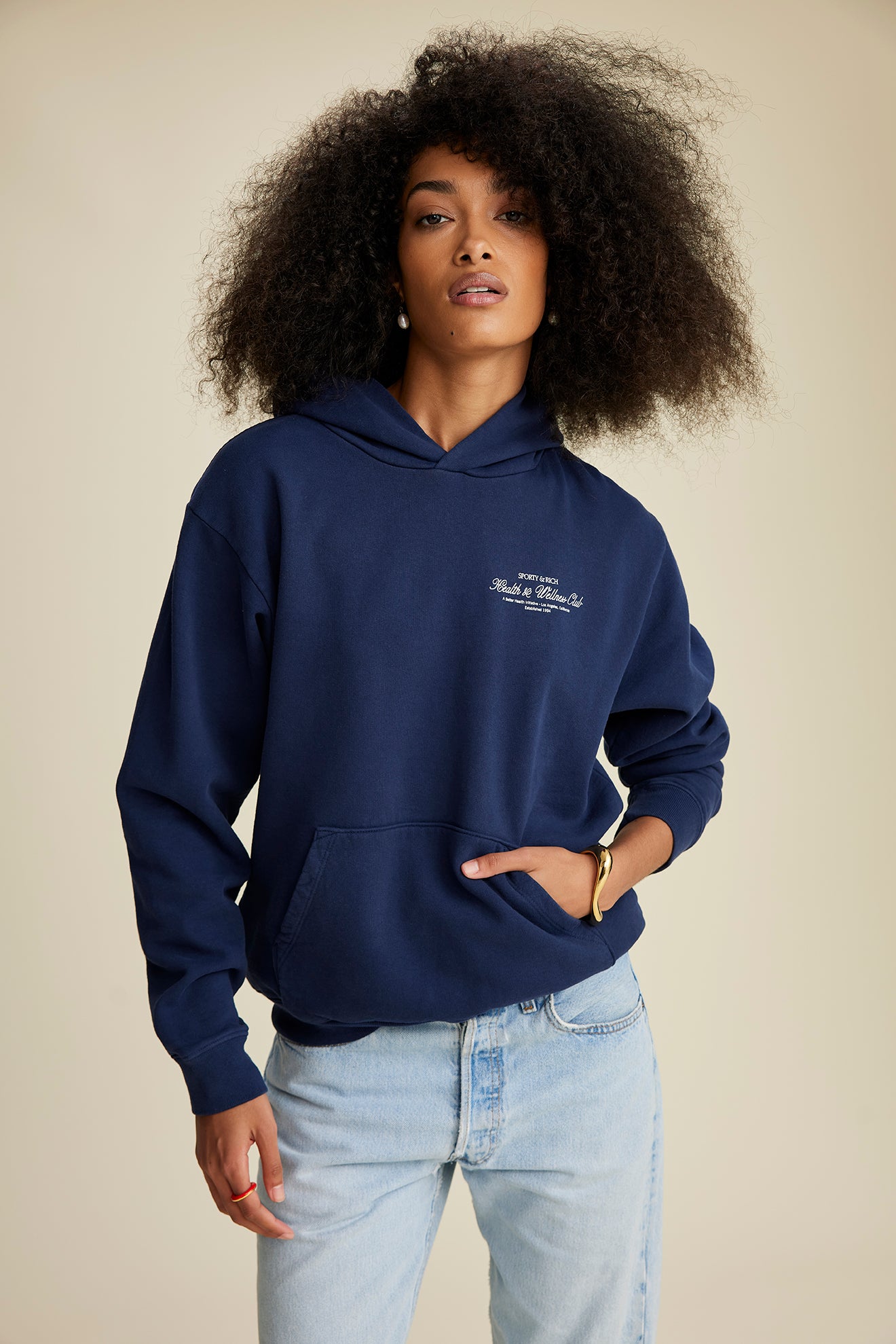 sporty and rich blue hoodie