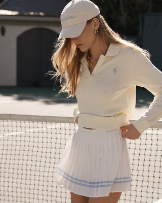 NY Tennis Club Cotton Hat - Milk/Washed Hydrangea