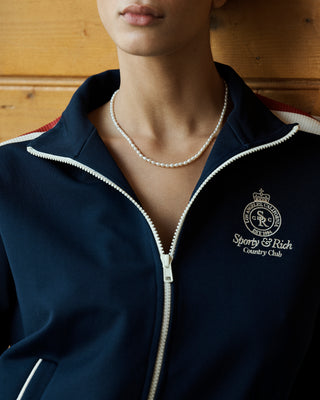 Crown Track Jacket - Navy/Cream/Merlot