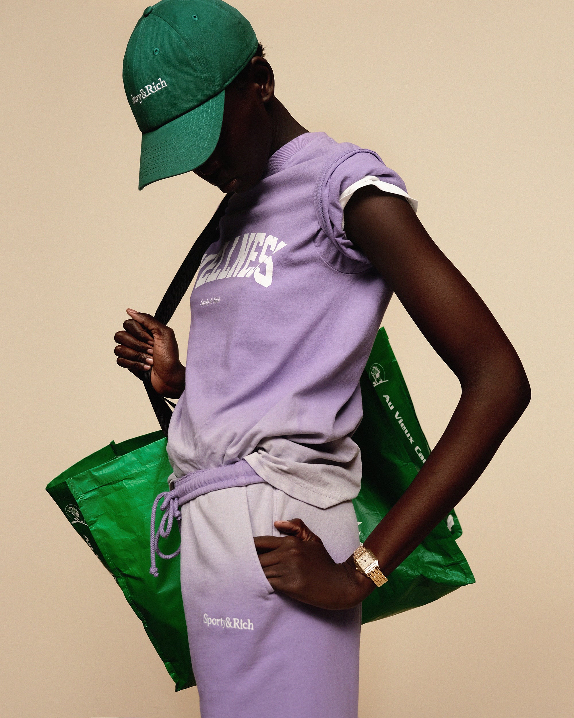 white purple t shirt