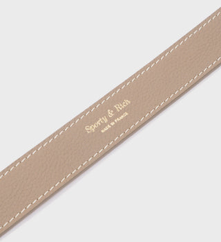 Leather Dog Collar - Oatmeal/Gold