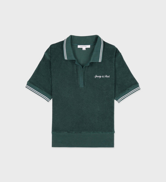 Syracuse Terry Polo - Forest/White