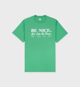 Be Nice T-Shirt - Verde/White