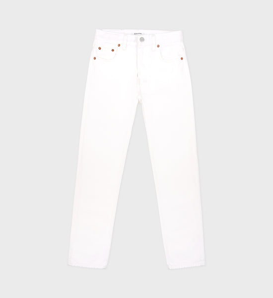 Vintage Fit Straight Leg Denim - Off White