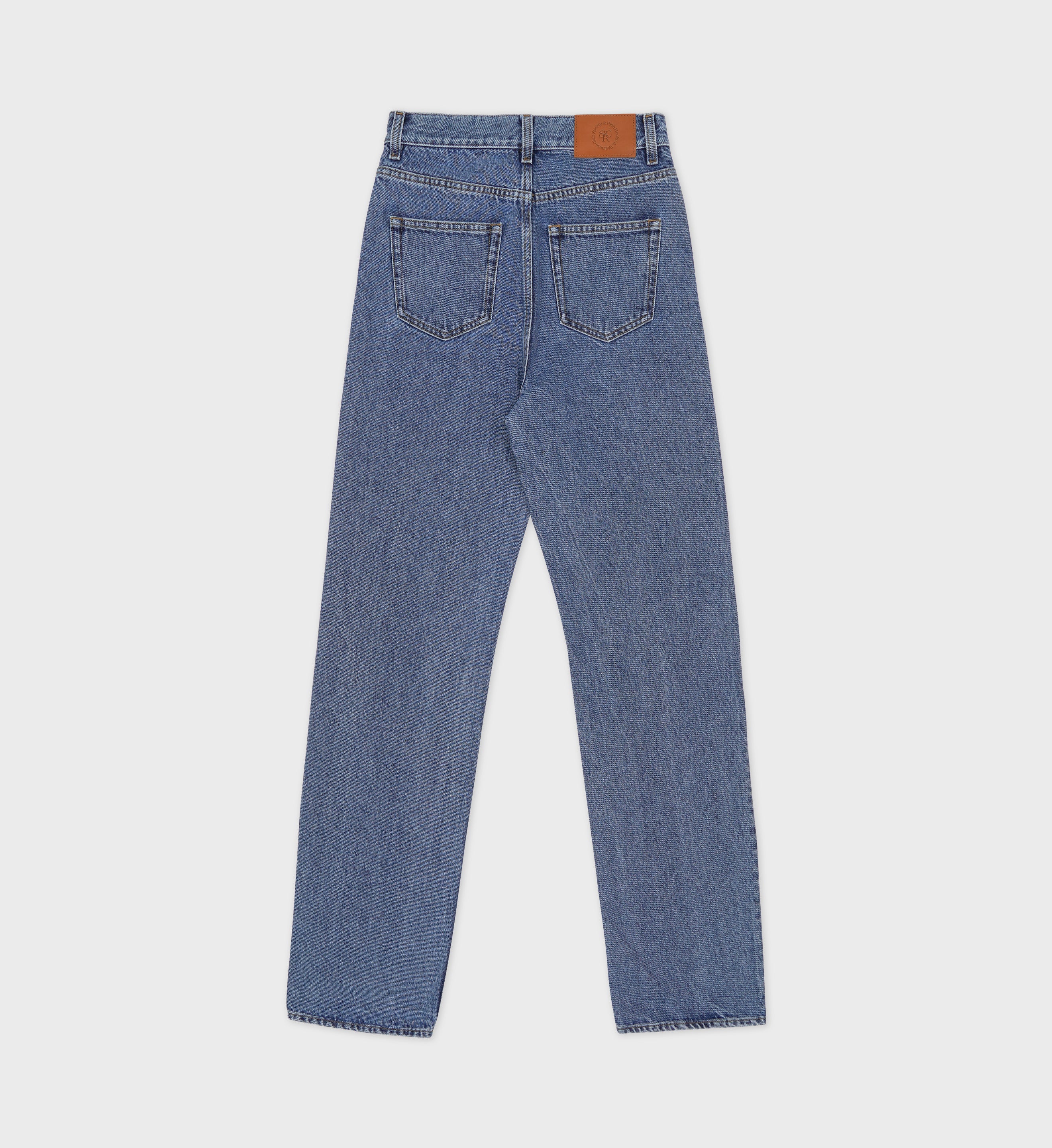 Route One Baggy Denim Jeans - Stone Wash