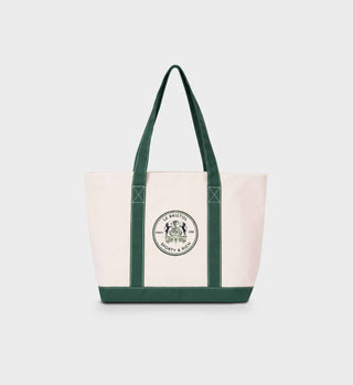Bristol Crest Tote bag - Natural/Forest Green