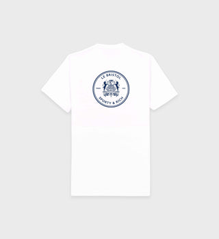Bristol Crest T-Shirt - White/Navy