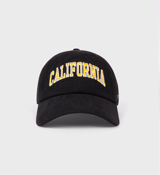 California Embroidered Hat - Faded Black/Gold