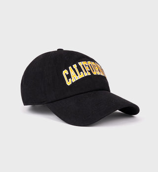 California Embroidered Hat - Faded Black/Gold