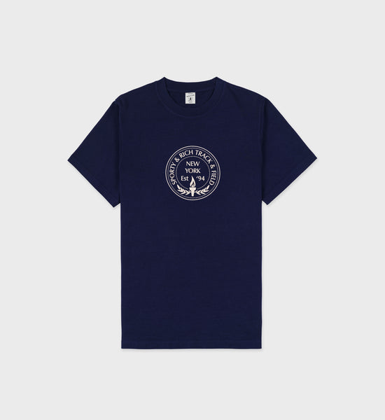 Central Park T-Shirt - Navy/Cream