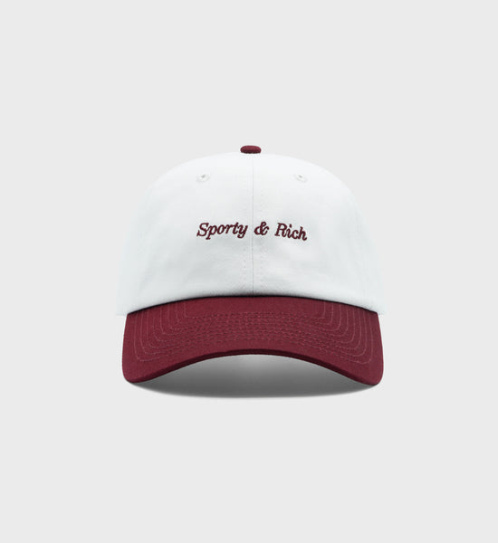 Classic Logo Hat - White/Merlot