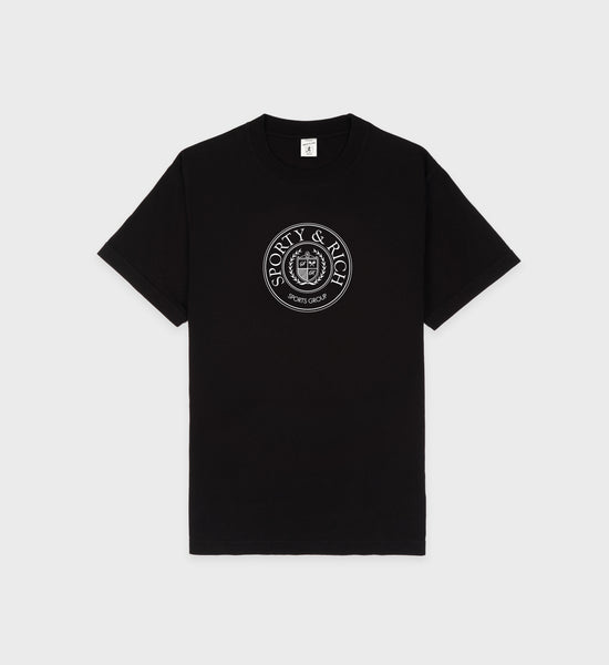 Connecticut Crest T-Shirt - Black/White