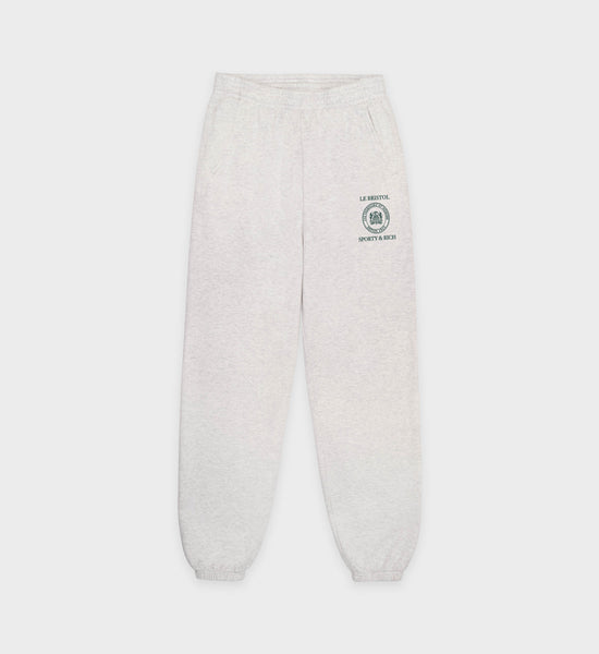 Crest Seal Sweatpant - Heather Gray/Forest Green