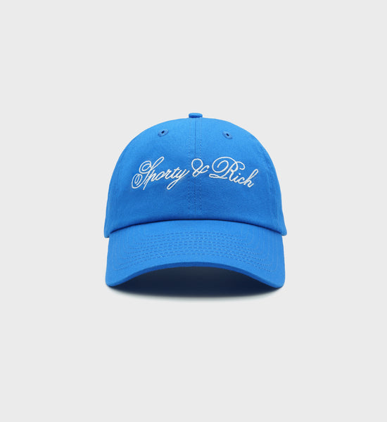 Cursive Logo Hat - Royal Blue/White