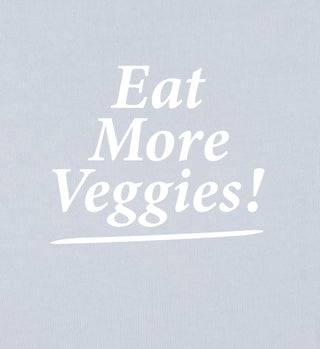 Eat More Veggies Hoodie - Baby Blue/White