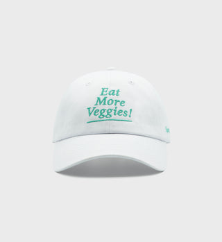 Eat More Veggies Hat - White/Amalfi Green