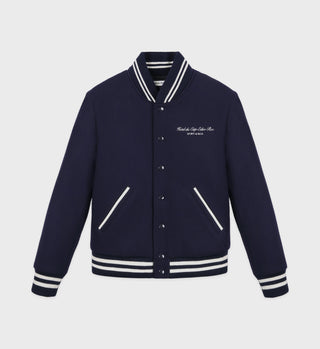 Eden Crest Wool Varsity Jacket - Navy/Cream