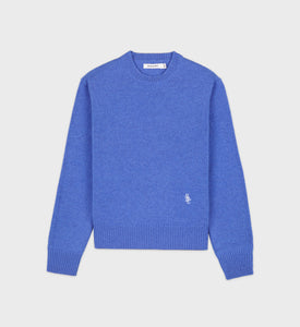 SRC Wool Crewneck - Medium Blue/White