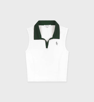 SRC Sports Polo Vest - White/Forest