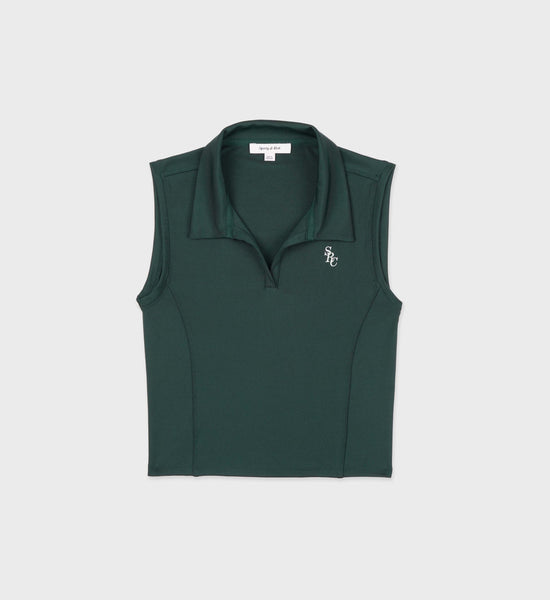 SRC Sports Polo Vest - Forest/White