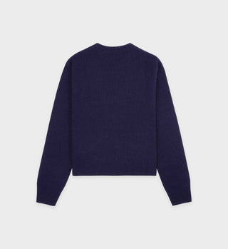 Faubourg Cashmere Sweater - Navy/White