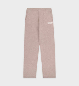 Faubourg Cashmere Pants - Heather Oatmeal/White