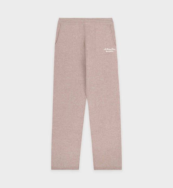 Faubourg Cashmere Pants - Heather Oatmeal/White