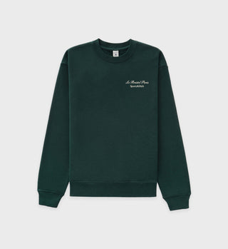 Faubourg Crewneck - Forest Green/Cream