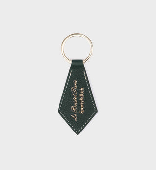 Faubourg Leather Key Chain - Forest Green/Gold