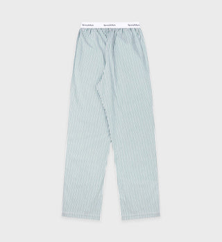 Faubourg Pyjama Pants - White/Forest Green Striped