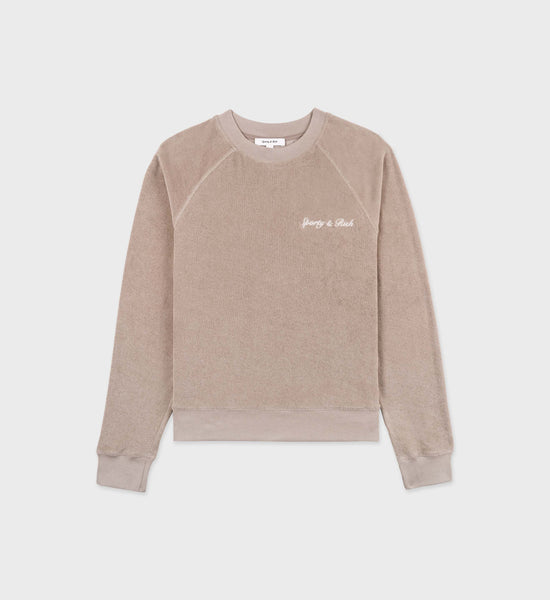 Syracuse Terry Crewneck - Elephant/White