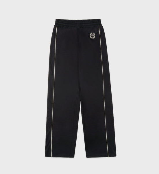Golf Embroidered Track Pant - Black/Cream