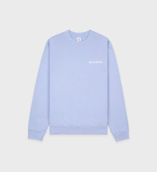 Health Is Wealth Crewneck - Periwinkle/White