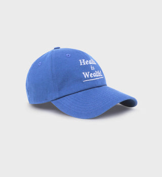 Health Is Wealth Hat - Imperial Blue/White