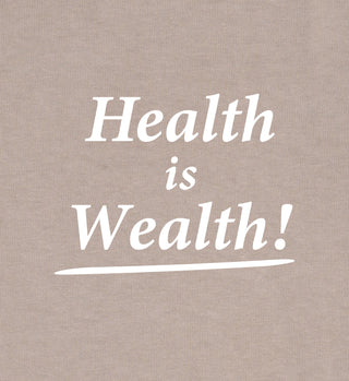 Health Is Wealth Hoodie - Elephant/White