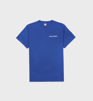 Health Is Wealth T-Shirt - Imperial Blue/White