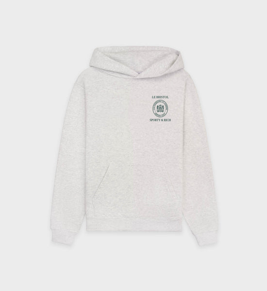 Crest Seal Hoodie - Heather Gray/Forest Green