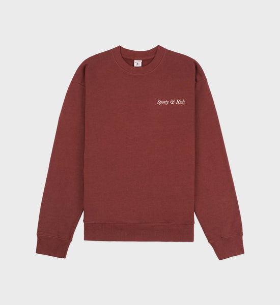 HWCNY Crewneck - Maroon/Cream