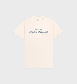 H&W Club T-Shirt - Cream/Navy
