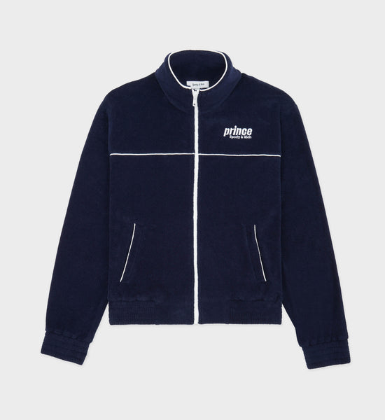 Prince Sporty Terry Track Jacket - Navy/White