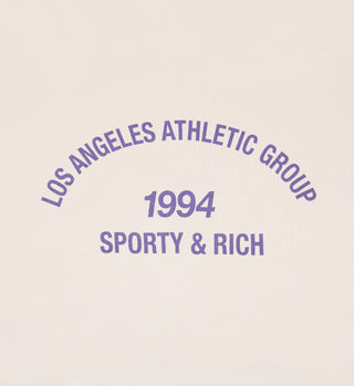 LA Athletic Group Disco Short - Cream/Eggplant