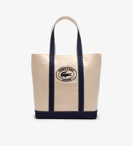 Oval Logo Tote Bag - Farine/Marine