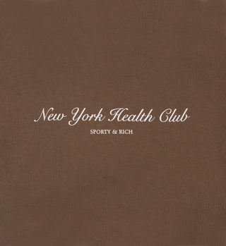 NY Health Club Hoodie - Earl Grey/White